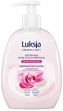 Жидкое крем-мыло "Роза и молочные протеины" - Luksja Creamy & Soft Softening Rose & Milk Proteins Caring Hand Wash — фото N1