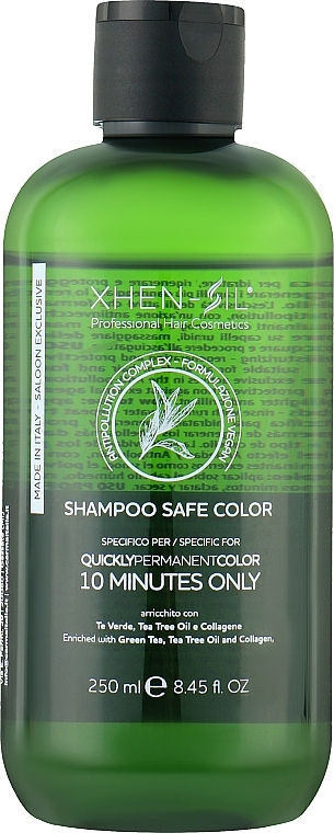 Шампунь для сохранения цвета после окрашивания краской XHEN-SIL "10 минут" на основе йерба мате и экстракта имбиря - Silium Xhen-Sil Shampoo Safe Color