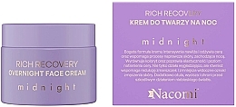 Ночной крем для лица - Nacomi Rich Recovery Midnight Overnight Face Cream — фото N2