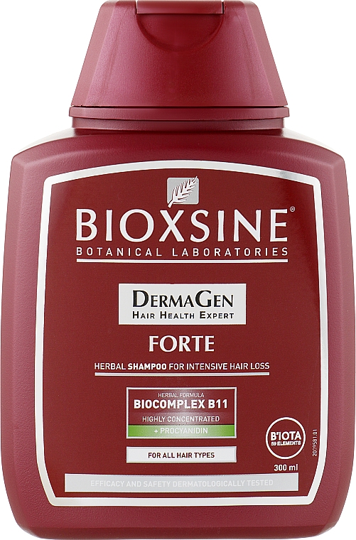 Растительный шампунь против интенсивного выпадения волос - Biota Bioxsine DermaGen Forte Herbal Shampoo For Intensive Hair Loss — фото N4