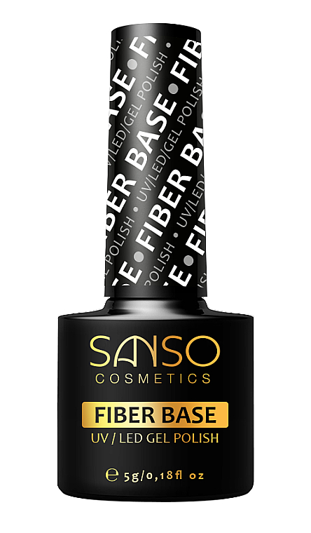 База с нейлоновыми волокнами - Sanso Cosmetics Fiber Base UV/Led Gel Polish