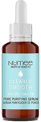 Сироватка для проблемної шкіри обличчя - Numee Drops Of Benefits Clearly Smooth Salicylic Acid Pore Purifying Serum — фото N1