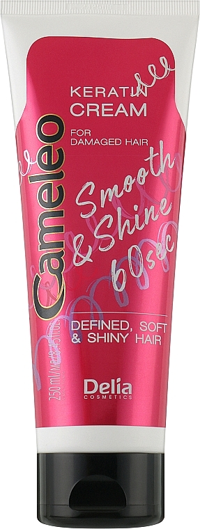 Кератиновий крем для укладання волосся - Delia Cosmetics Cameleo Smooth & Shine 60 sec Keratin Cream