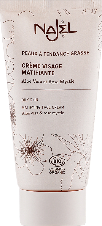 Матирующий крем для лица с миртовой розой - Najel Mattifying Cream Aloe Vera & Rose Myrtle