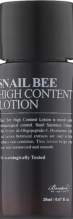 Лосьон с содержанием муцина улитки - Benton Snail Bee High Content Lotion (мини) — фото N1