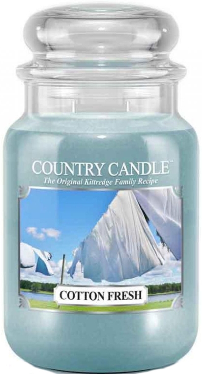 Ароматическая свеча в банке - Country Candle Cotton Fresh — фото N2