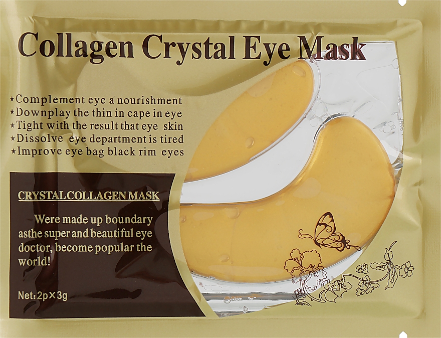 Коллагеновая маска-патчи для кожи вокруг глаз - Dizao Crystal Collagen Gold — фото N1
