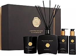 Духи, Парфюмерия, косметика Набор - Rituals Private Collection Precious Amber (diff/450ml + candle/360g + h/wash/300ml + h/balm/175ml)