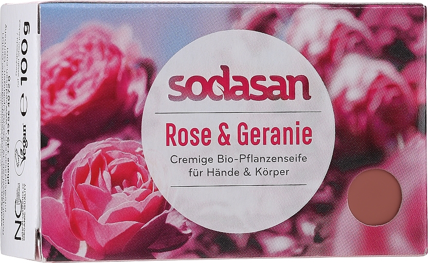Мыло-крем для рук и тела "Wild roses" - Sodasan Cream Wild Roses Soap