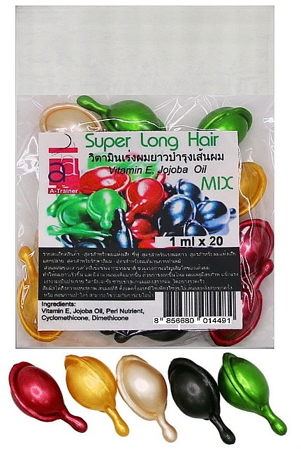 Капсули для волосся з вітаміном Е і олією жожоба - A-Trainer MIX Super Long Hair — фото N2