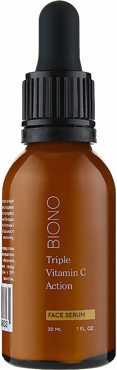 Сыворотка антиоксидантная для всех типов кожи - Biono Triple Vitamin C Action Face Serum