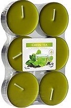 Парфумерія, косметика Набір чайних свічок "Зелений чай" - Bispol Green Tea Maxi Scented Candles