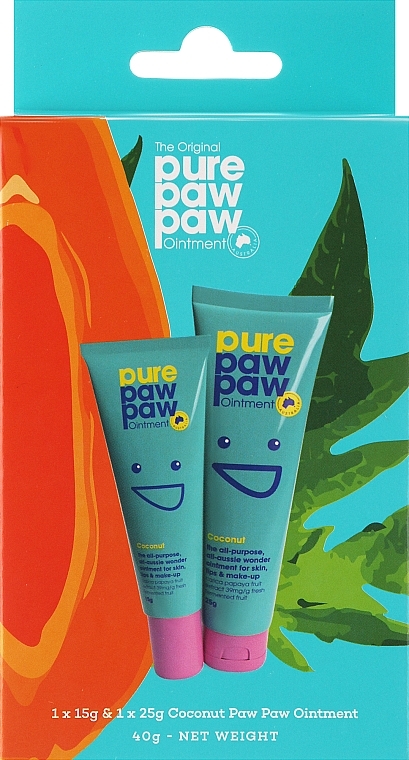 Набір відновлювальних бальзамів для губ - Pure Paw Paw Duo Coconut (lip/balm/15g + lip/balm/25g) — фото N1