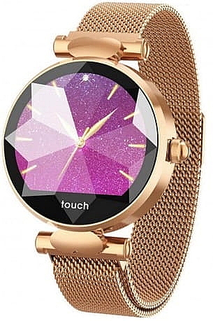 Смарт-часы для женщин, стальные, золотые - Garett Smartwatch Women Lisa — фото N1