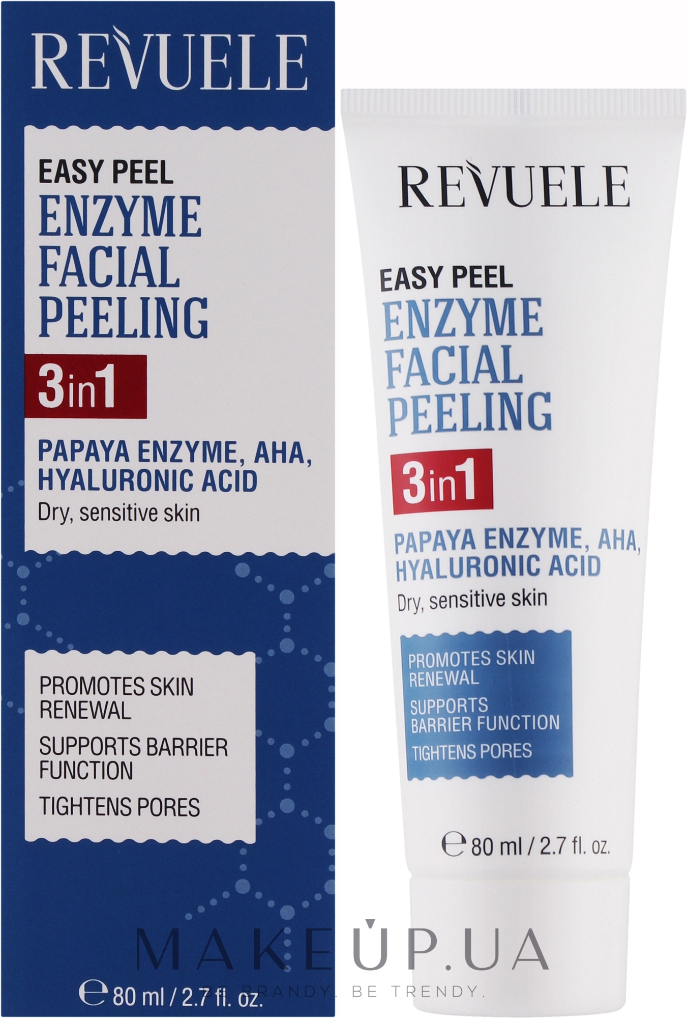 Пілінг ензимний для обличчя 3в1 - Revuele Easy Peel Enzyme Facial Peeling 3in1 — фото 80ml