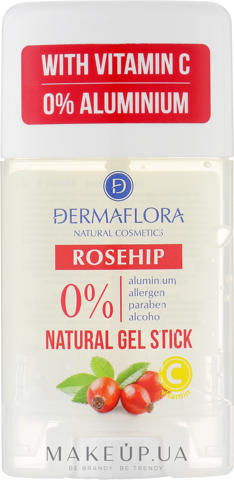 Гелевий дезодорант-стік із шипшиною - Dermaflora Natural Gel Stick Rosehip — фото 50ml