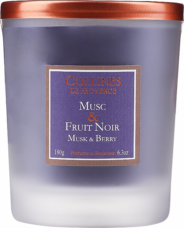 Ароматическая свеча "Мускус и Ягоды" - Collines de Provence Musk & Berry Candles — фото N1