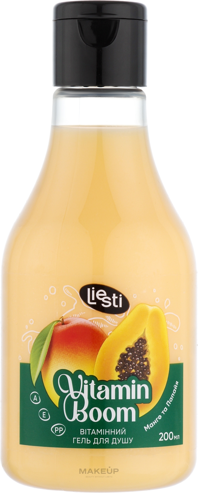 Вітамінний гель для душу "Манго та Папайя" - Liesti  Vitamin Boom Shower Gel — фото 200ml