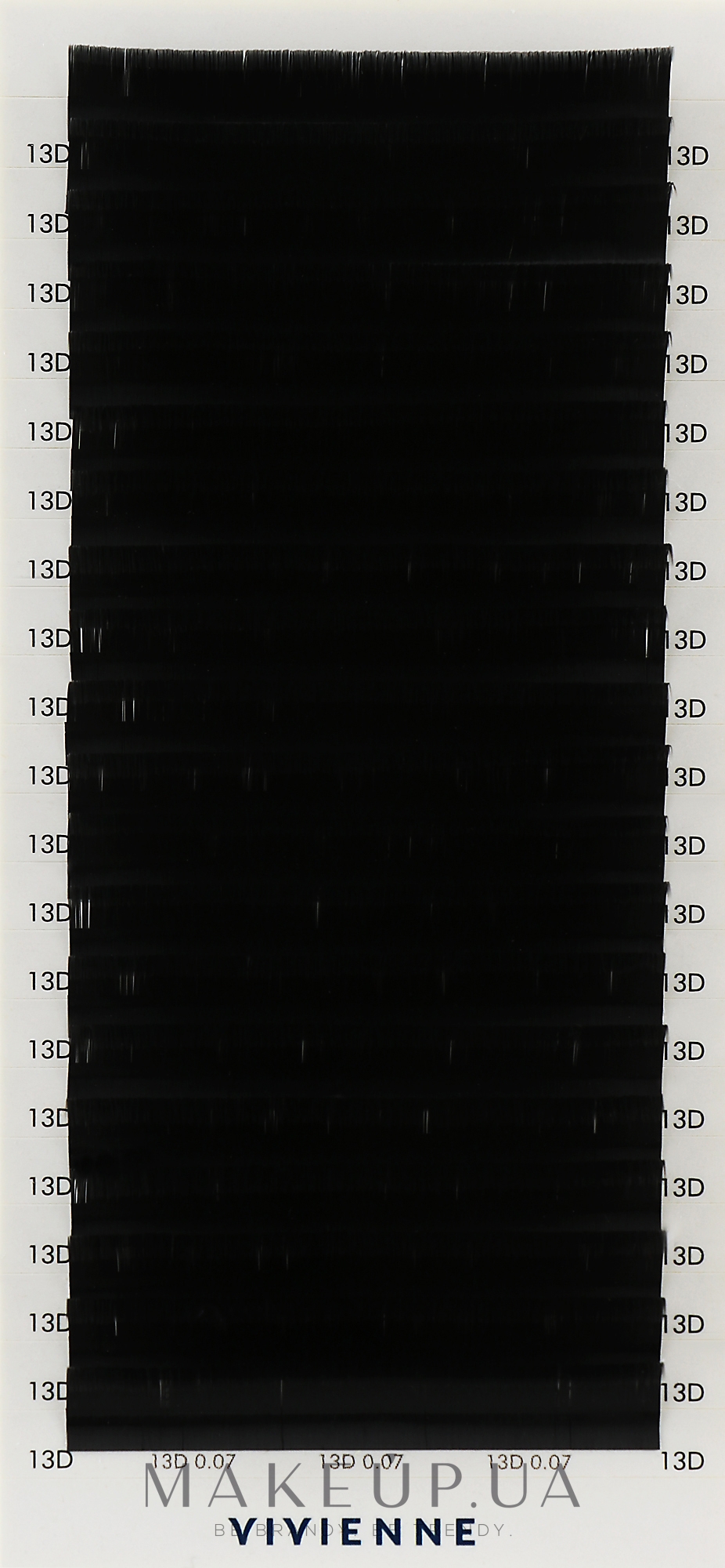 Накладные ресницы "Elite", черные, 20 линий (0,07, D, 13), эко упаковка - Vivienne — фото 1уп