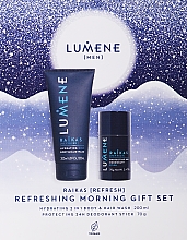 Набор - Lumene Men Raikas Refreshing Morning Gift Set (gel/shm/200ml + deo/70g) — фото N1