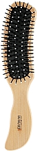Парфумерія, косметика Масажна щітка для волосся, HB-03-09, дерев'яна вигнута - Beauty LUXURY