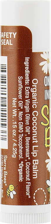 Бальзам для губ органический "Кокосовый" - Sierra Bees Coconut Organic Lip Balm — фото N2