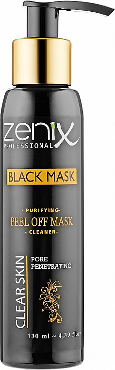 Пленочная маска-пилинг с активированным углем с дозатором - Zenix Peel Off Mask Black 