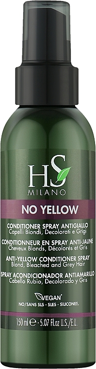Спрей против желтизны для блонда, осветленных и седых волос - Hs Milano No Yellow Spray — фото N1