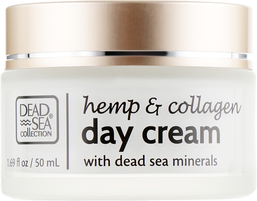 Денний крем з екстрактом конопель, колагеном і мінералами Мертвого моря - Dead Sea Collection Hemp & Collagen Day Cream — фото N2