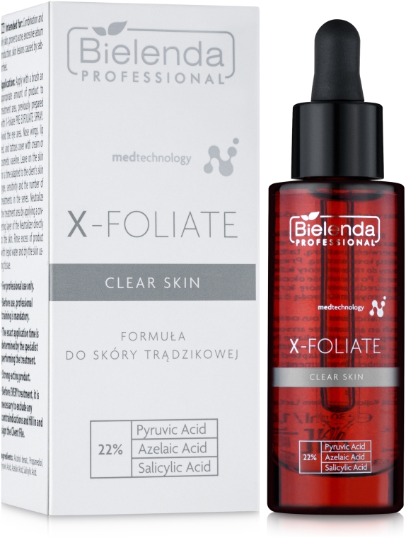 Пилинг для жирной кожи лица, предрасположенной к акне - Bielenda Professional X-Foliate Clear Skin — фото N1
