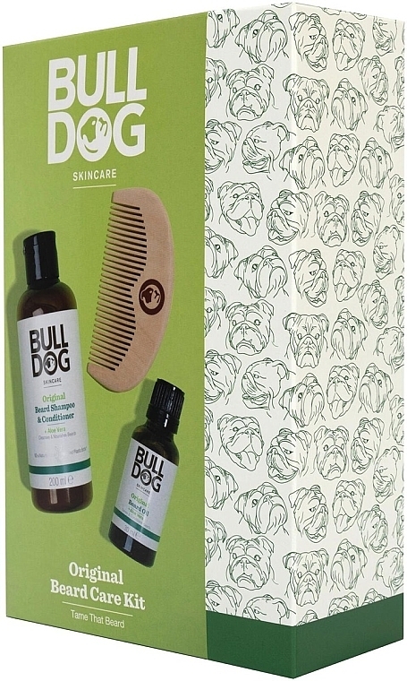 Набор - Bulldog Skincare Original Beard Care Kit (bearg/shmp/200ml + bearg/oil/30ml + comb) — фото N2