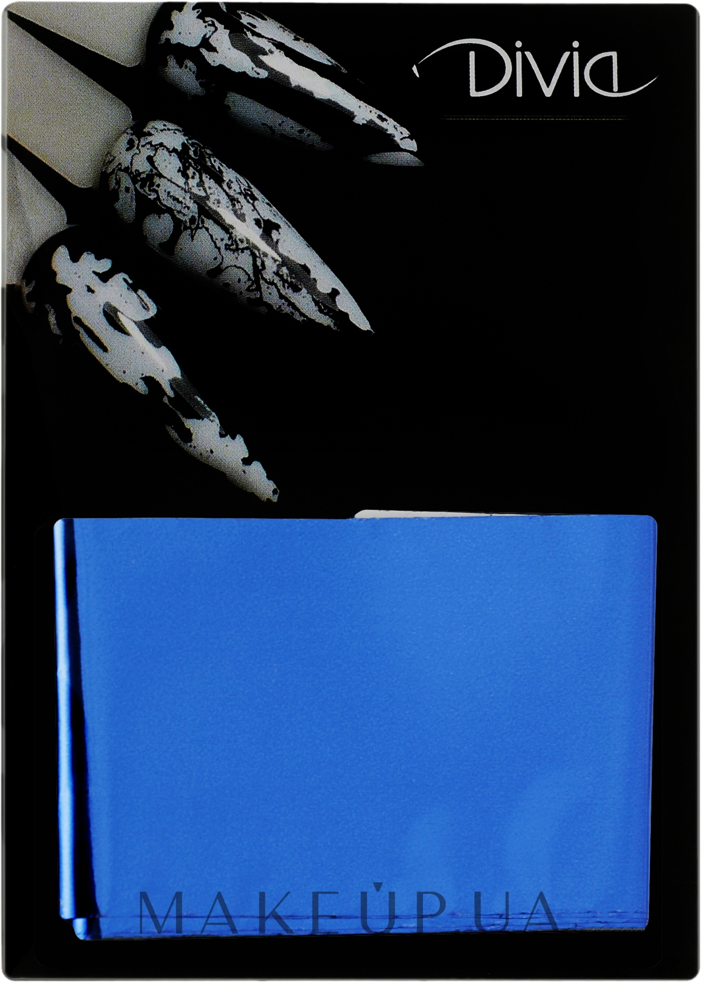 Фольга перебивная для дизайна ногтей, Di844 - Divia Nail Transfer Foil, Di844 — фото 03 - Синяя глянц