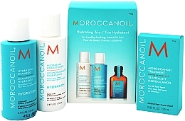 Парфумерія, косметика Набір - Moroccanoil Hydrating Trio (shm/70ml + cond/70ml + treat/25ml)