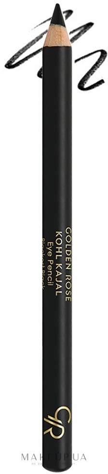 Карандаш для глаз - Golden Rose Kohl Kajal Eye Pencil — фото Blackest Black