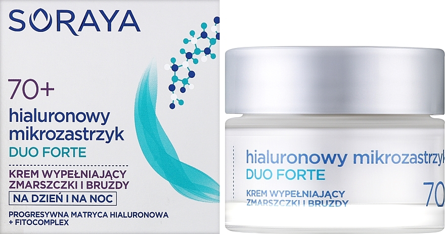 Крем для для заполнения морщин "Гиалуроновая микроинъекция" - Soraya Duo Forte Face Cream 70+ — фото N2