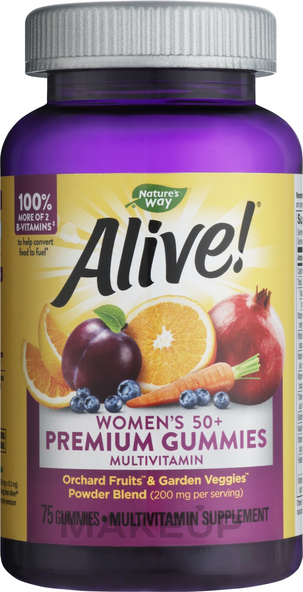 Жевательные мультивитамины для женщин 50+ - Nature’s Way Alive! Women's 50+ Premium Gummies Multivitamin — фото 75шт