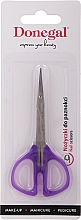 Ножницы маникюрные для кутикулы, с пластиковыми ручками, 1010, фиолетовые - Donegal — фото N2