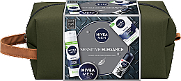 Парфумерія, косметика Набір - NIVEA MEN Sensitive Elegance (foam/200ml + af/sh/balm/100ml + deo/50ml + cr/75ml + bag)