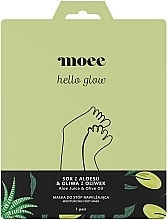 Зволожувальна маска для ніг із соком алое та оливковою олією - Moee Hello Glow — фото N1