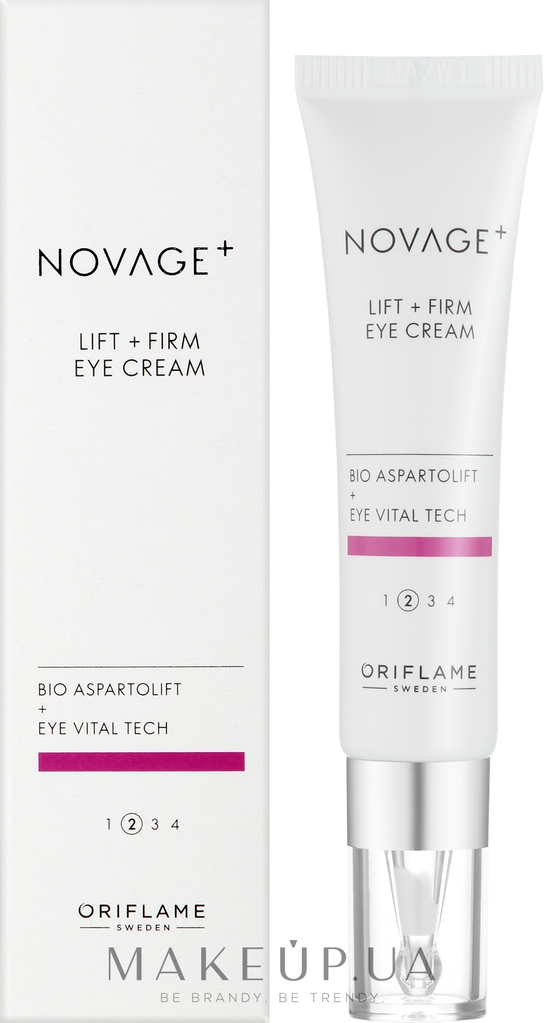 Крем-лифтинг для кожи вокруг глаз - Oriflame Novage+ Lift + Firm Eye Cream — фото 15ml