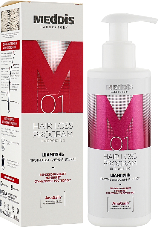 Шампунь против выпадения волос - Meddis Hair Loss Program Energizing Shampoo 