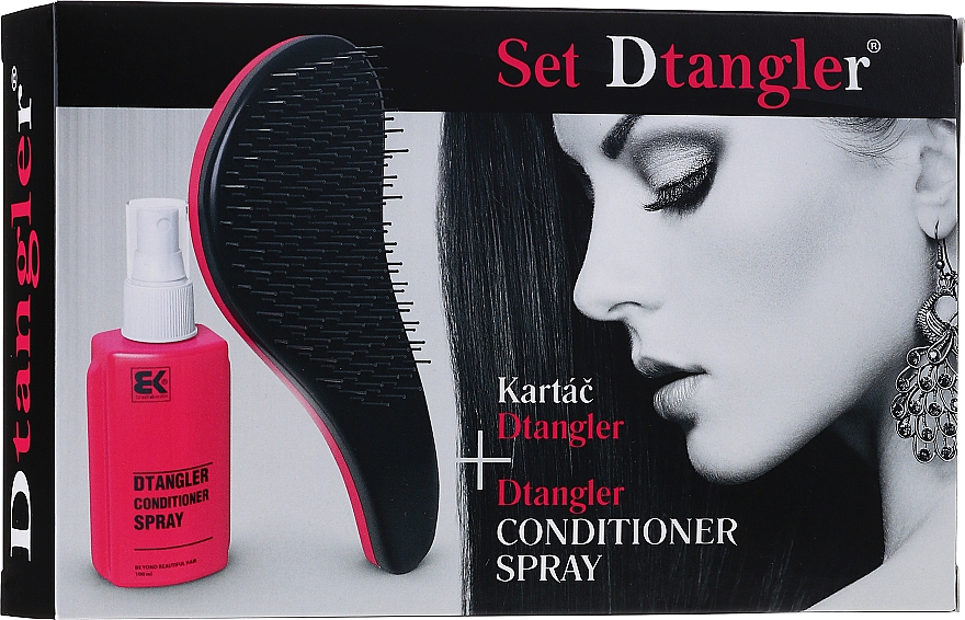 Набір - Brazil Keratin Dtangler Set (hair/spay/100ml + brush/1pc) — фото N2