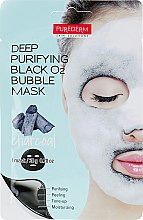 Парфумерія, косметика Глибоко очищувальна киснева маска для обличчя, з деревним вугіллям - Purederm Deep Purifying Black O2 Bubble Charcoal