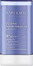 Парфумерія, косметика Сонцезахисний стік з бакучіолом і пептидами - Mary&May Vegan Peptide Bakuchiol Sun Stick SPF50+ PA++++