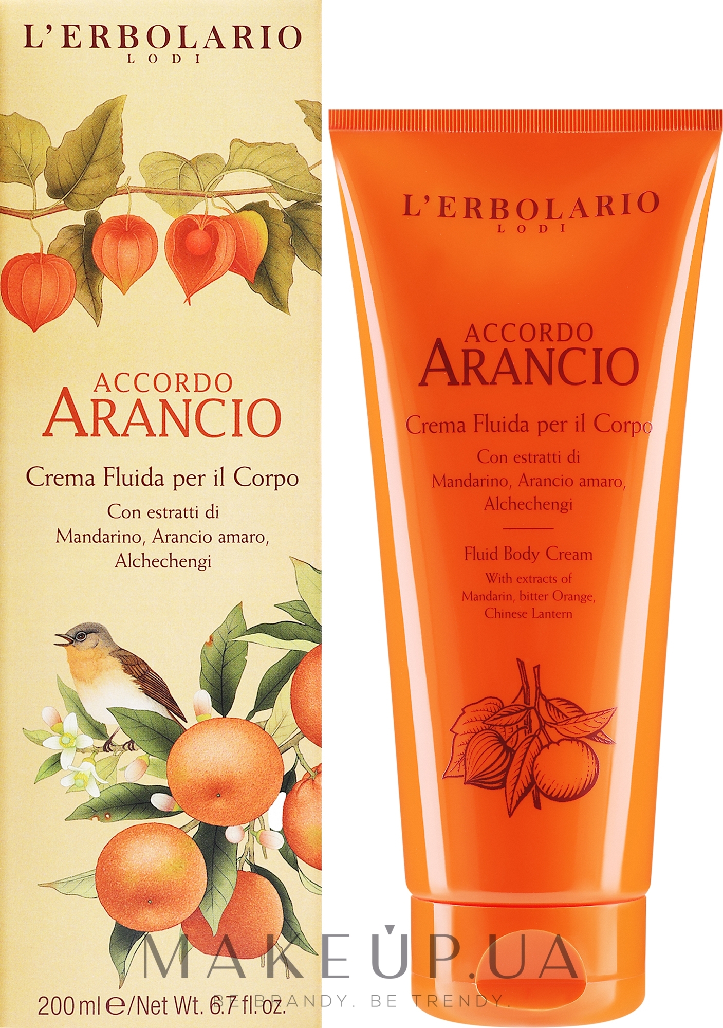 L'Erbolario Accordo Arancio Fluid Body Cream - Крем-флюїд для тіла — фото 200ml