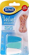 Парфумерія, косметика Полірувальник для нігтів - Scholl Velvet Smooth Nail Care Heads x3