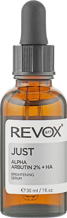 Освітлювальна сироватка для обличчя - Revox Just Alpha Arbutin 2% + HA Brightening Serum