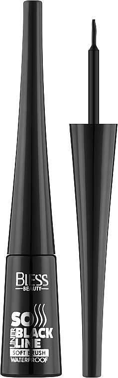Подводка для глаз с мягкой кисточкой - Bless Beauty So Black Line Soft Brush Eyeliner — фото N1