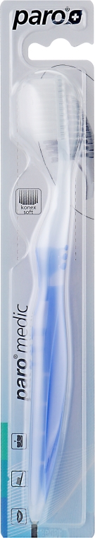 Зубная щетка с коническими щетинками, синяя - Paro Swiss Toothbrush Medic — фото N1