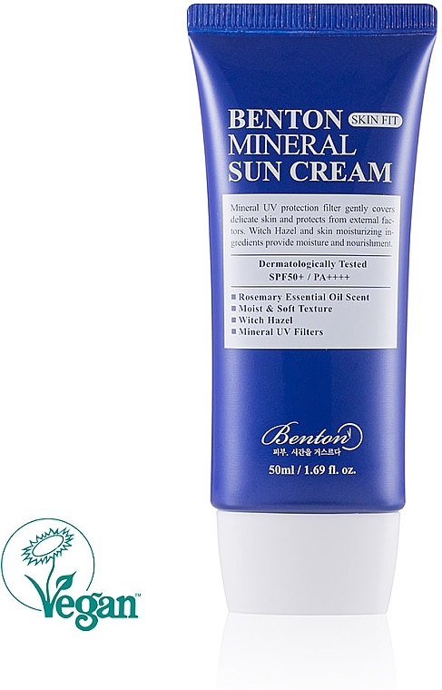 УЦЕНКА Минеральный солнцезащитный крем - Benton Skin Fit Mineral Sun Cream SPF50+/PA++++ * — фото N2